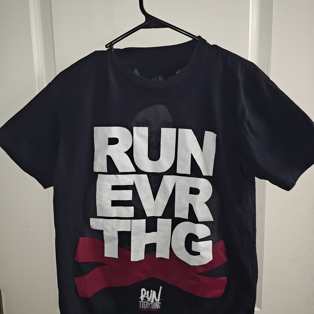 Vintage-Style "Run EVR THG" Graphic T-Shirt – Size Medium